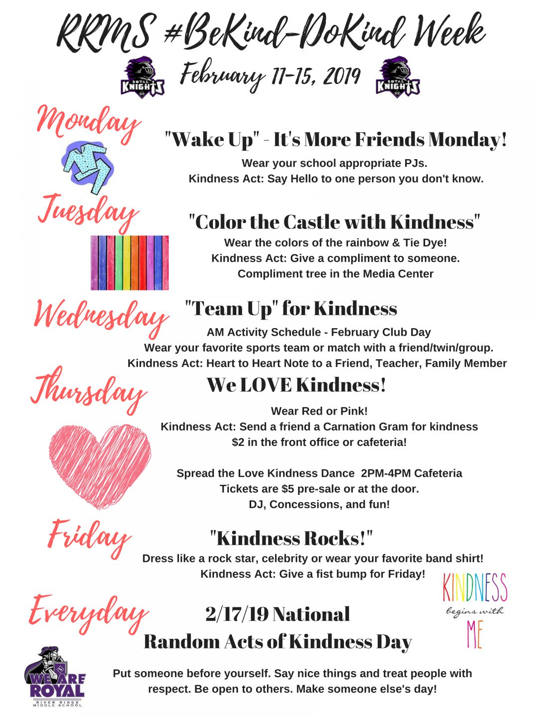 2/112/15 Be Kind Do Kind Week River Ridge Middle School