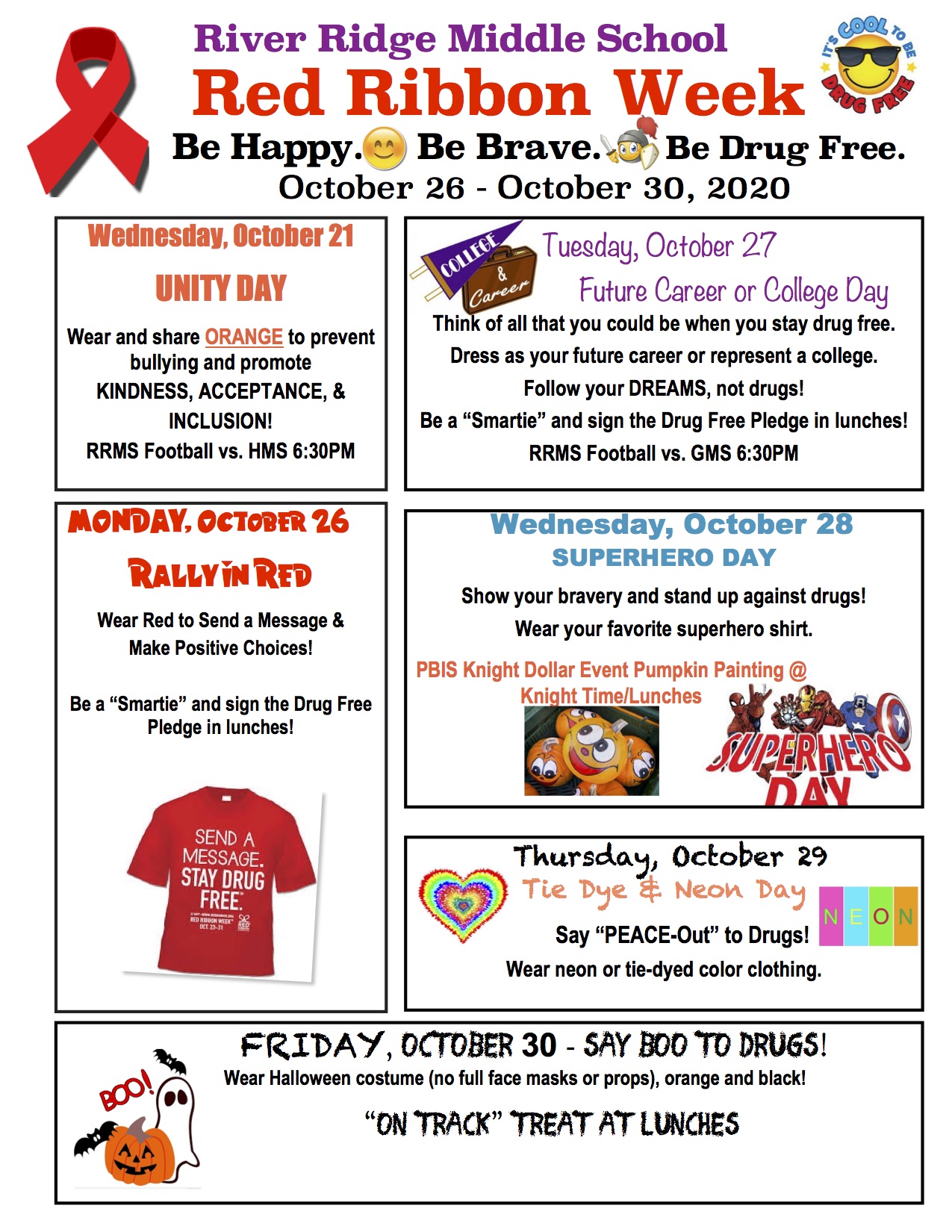 10/26-10/30: Red Ribbon Week